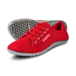 Active barefoot shoes in red and grey.