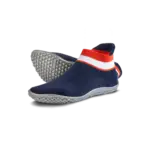 Sneaker barefoot shoes in in blue, white, and red.