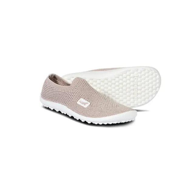 Leguanito Scio barefoot shoes in rose for kids.